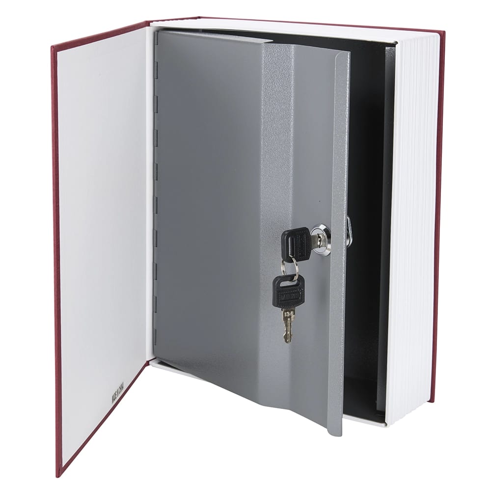 Dictionary Book Safe Box with Key Lock, Red