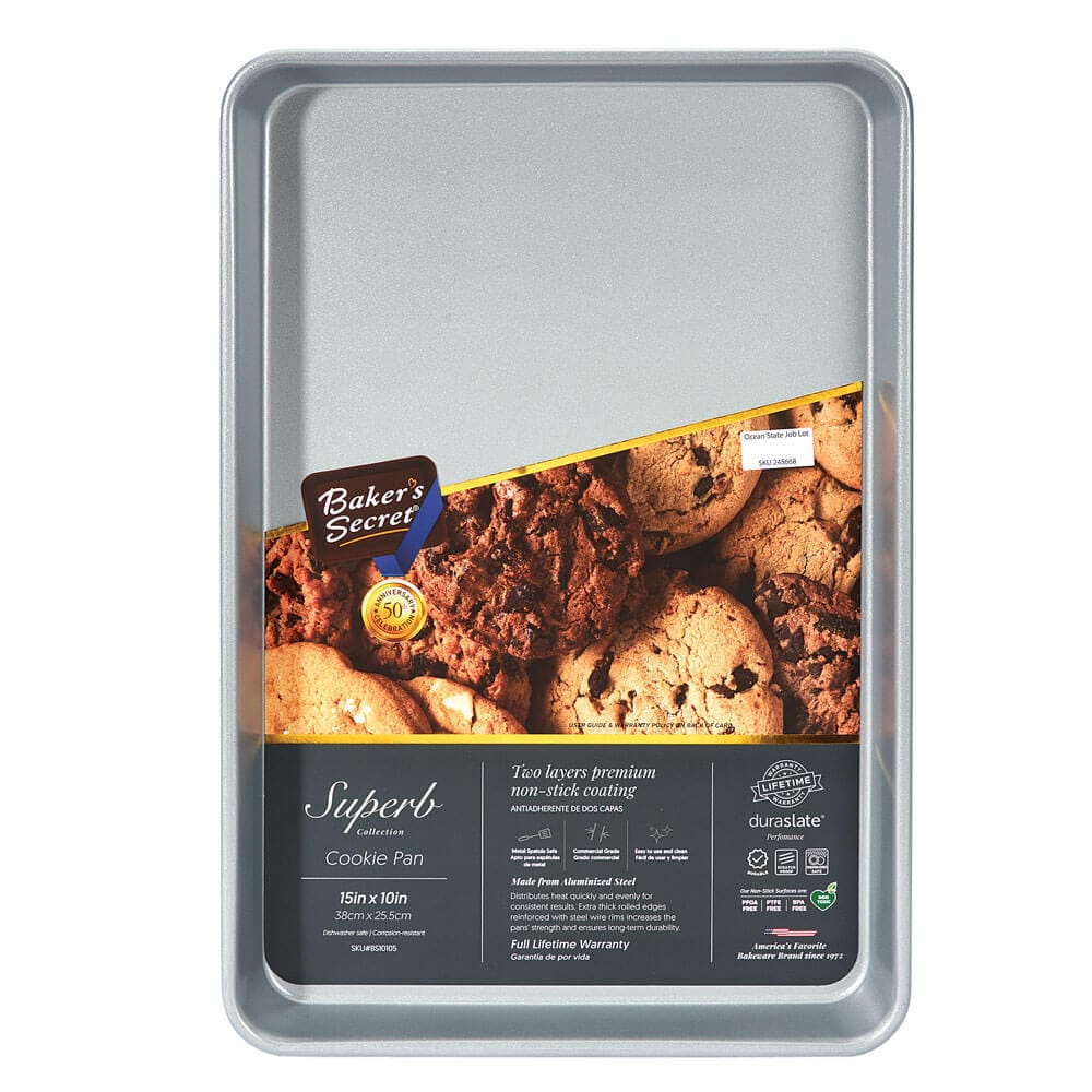 Baker's Secret Superb Collection Medium Cookie Pan, 15"x10"