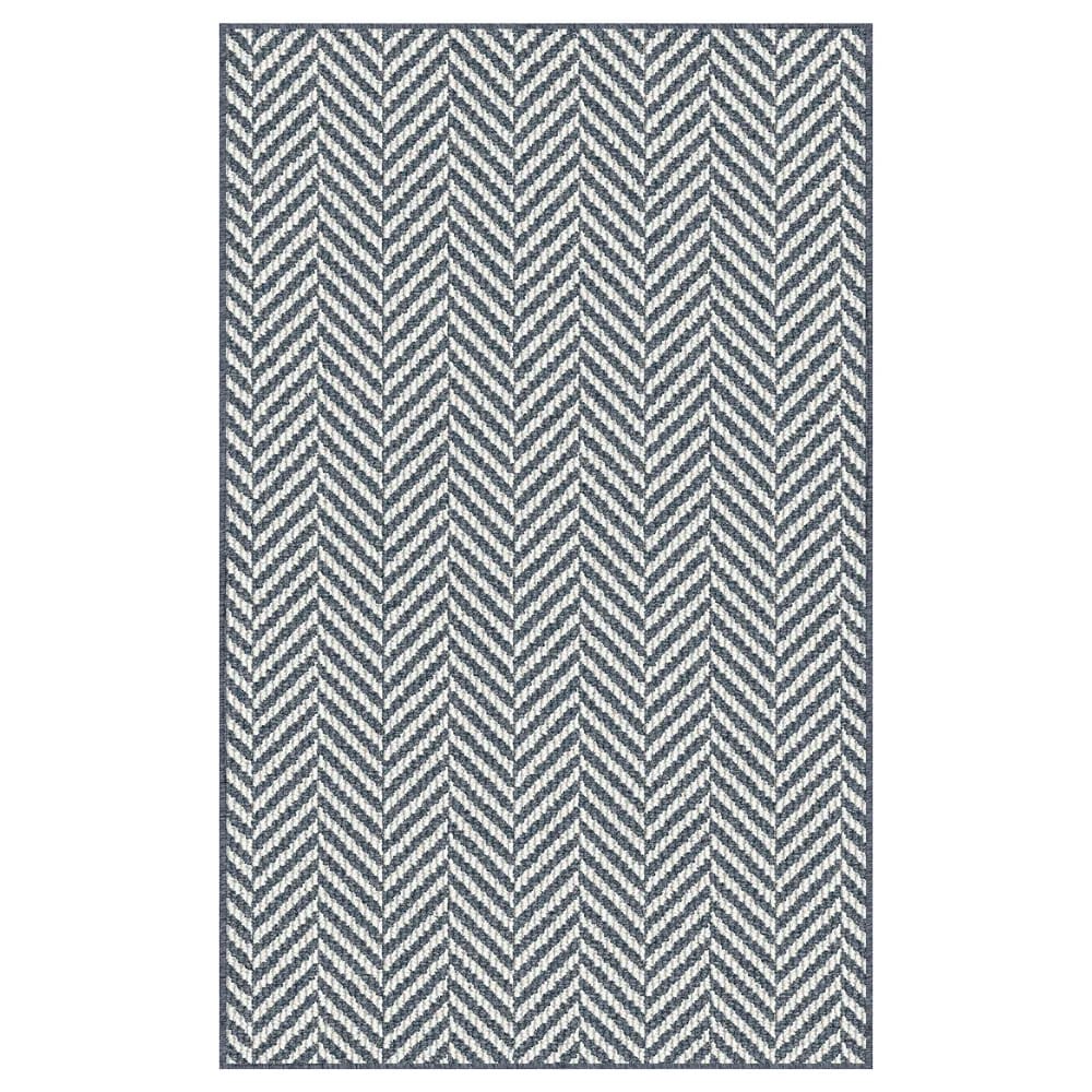 20.5"x32" Washable Accent Rug with Non-Skid Back, Blue