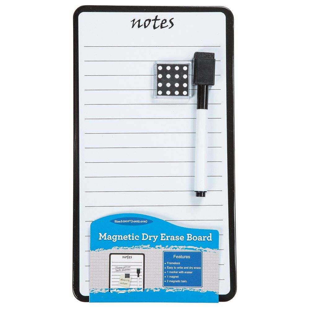 Magnetic Dry Erase White Board, 5.5" x 10"