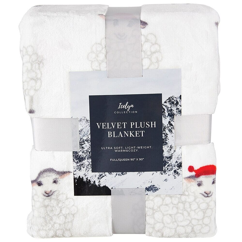 Winter Themed Queen Velvet Plush Blanket