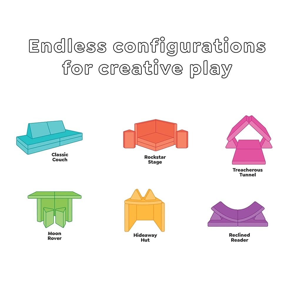 Yourigami Folding Convertible Play Couch, Fossil Gray