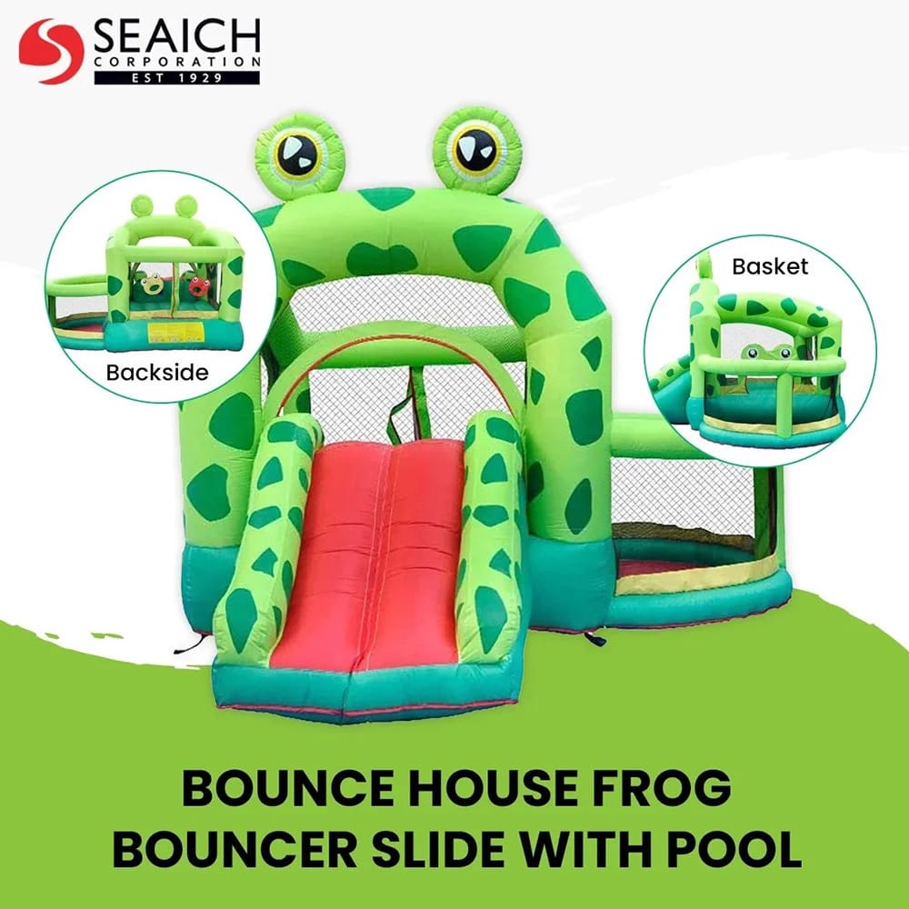 Doctor Dolphin Frog Bounce House with Slide & Pool