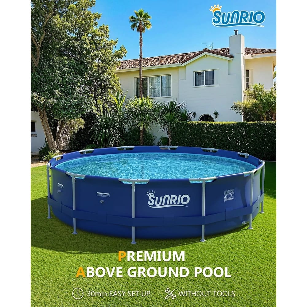 Sunrio 15' x 48" Above Ground Round Metal Frame Pool