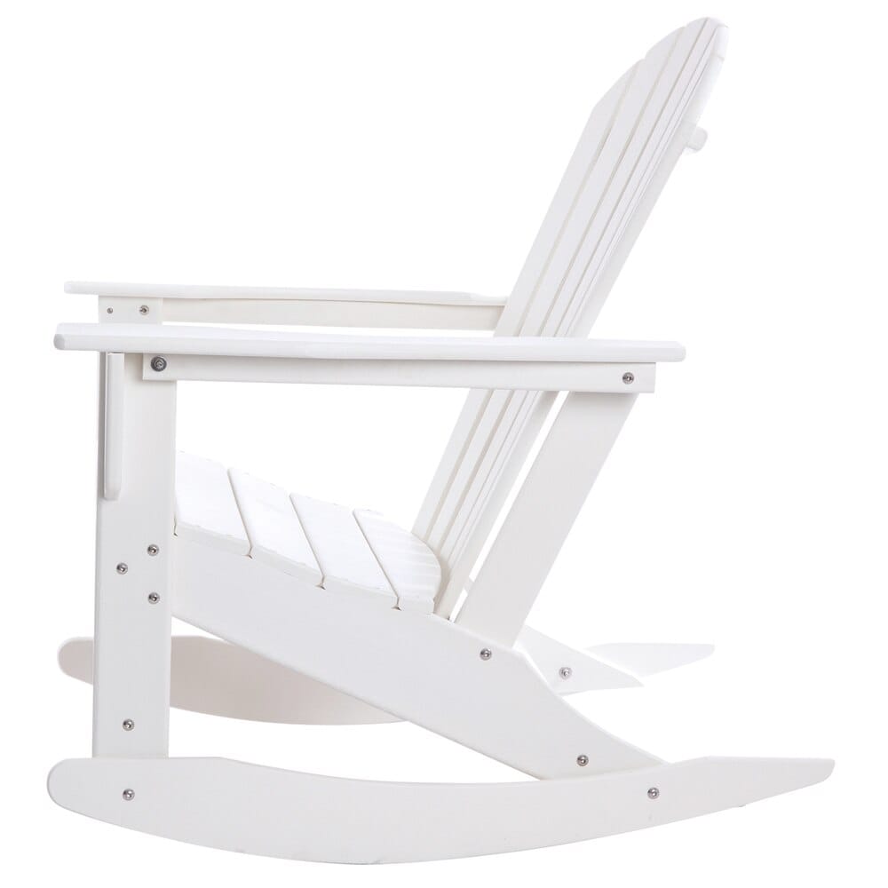 All-Weather Adirondack Rocking Chair, White