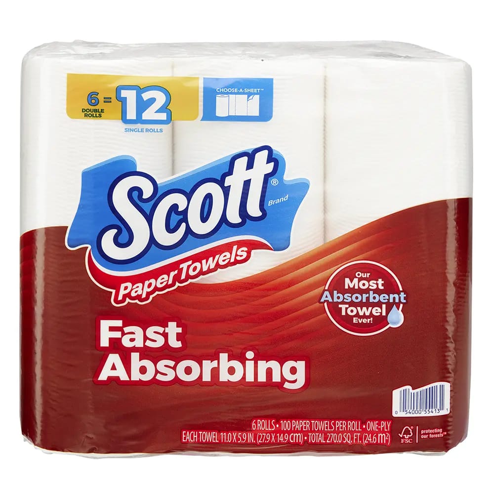 Scott Choose-A-Size Double Roll Paper Towels, 6 Count