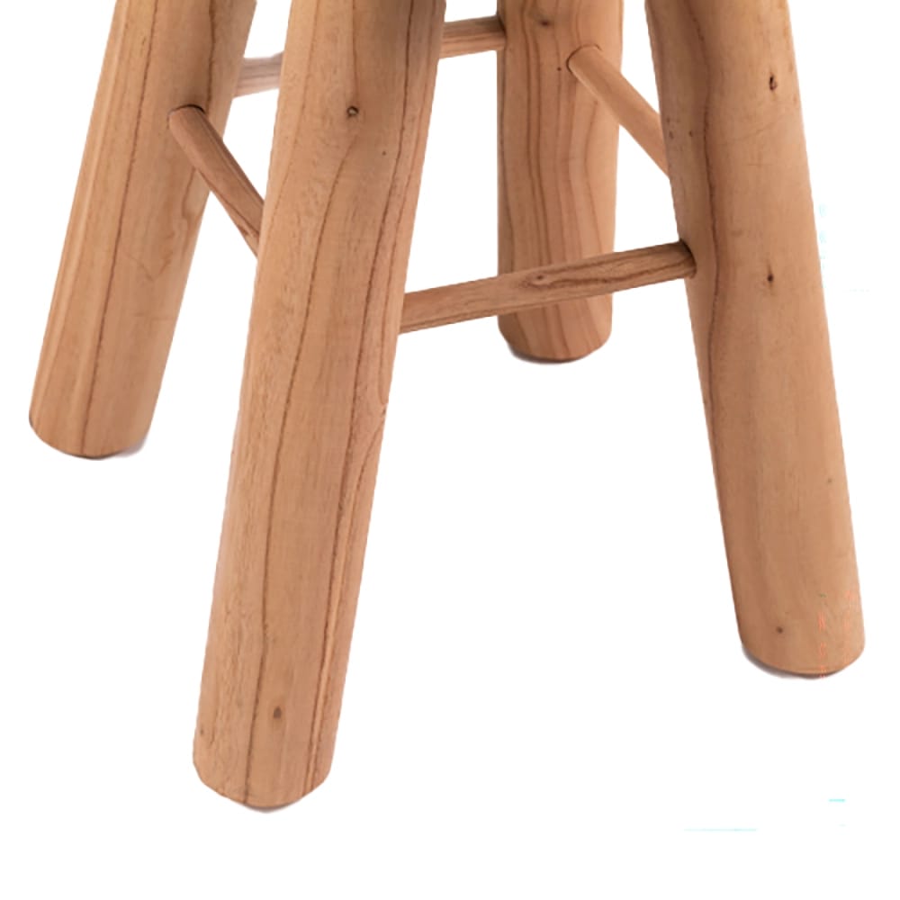 Albany Living 29" Upholstered Stool, Gray/White