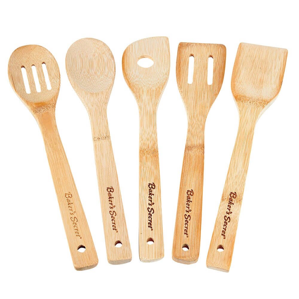 Baker's Secret Bamboo Kitchen Tool Set, 5 Piece