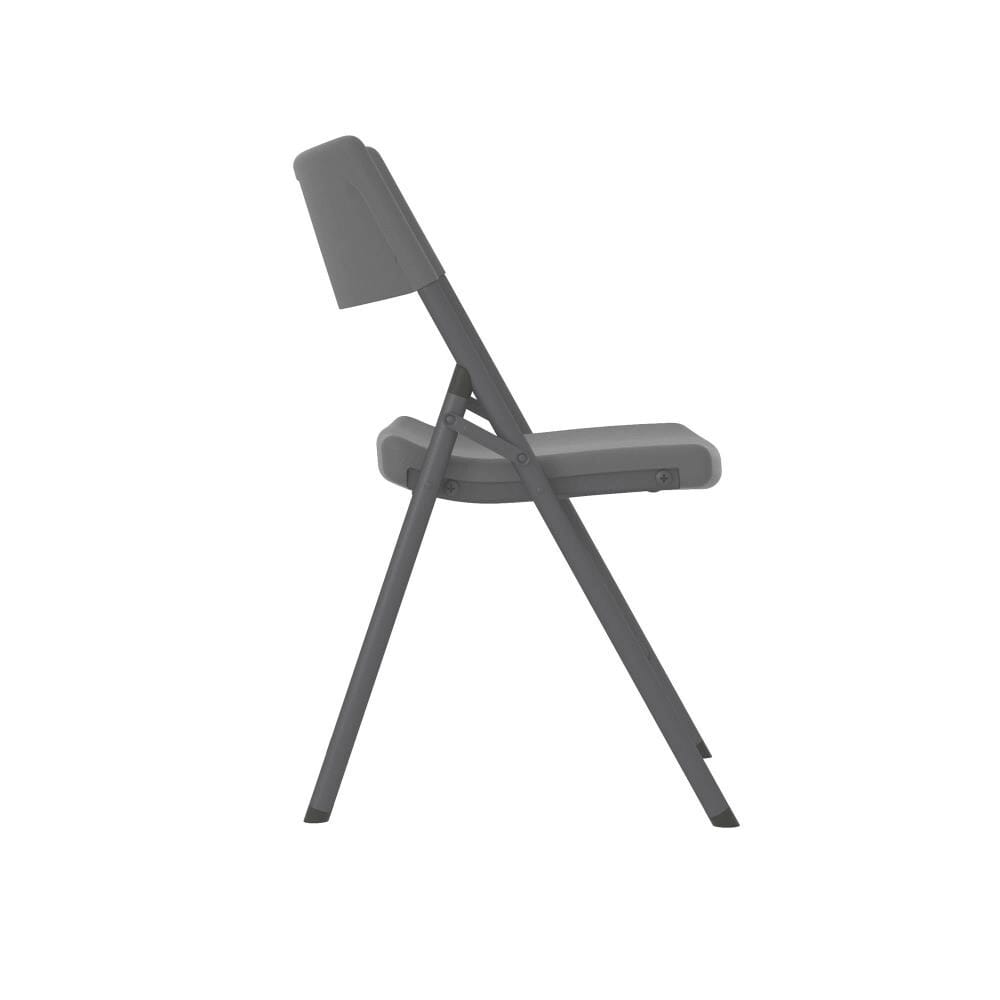 Cosco Zown Commercial Standard Folding Chair, Shark Gray, 4 Pack