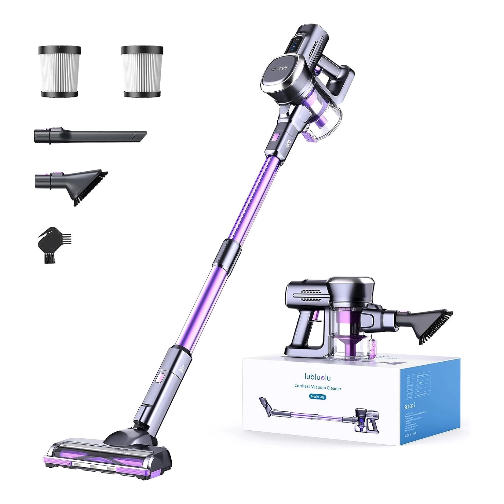 Lubluelu Cordless Vacuum Cleaner, Purple