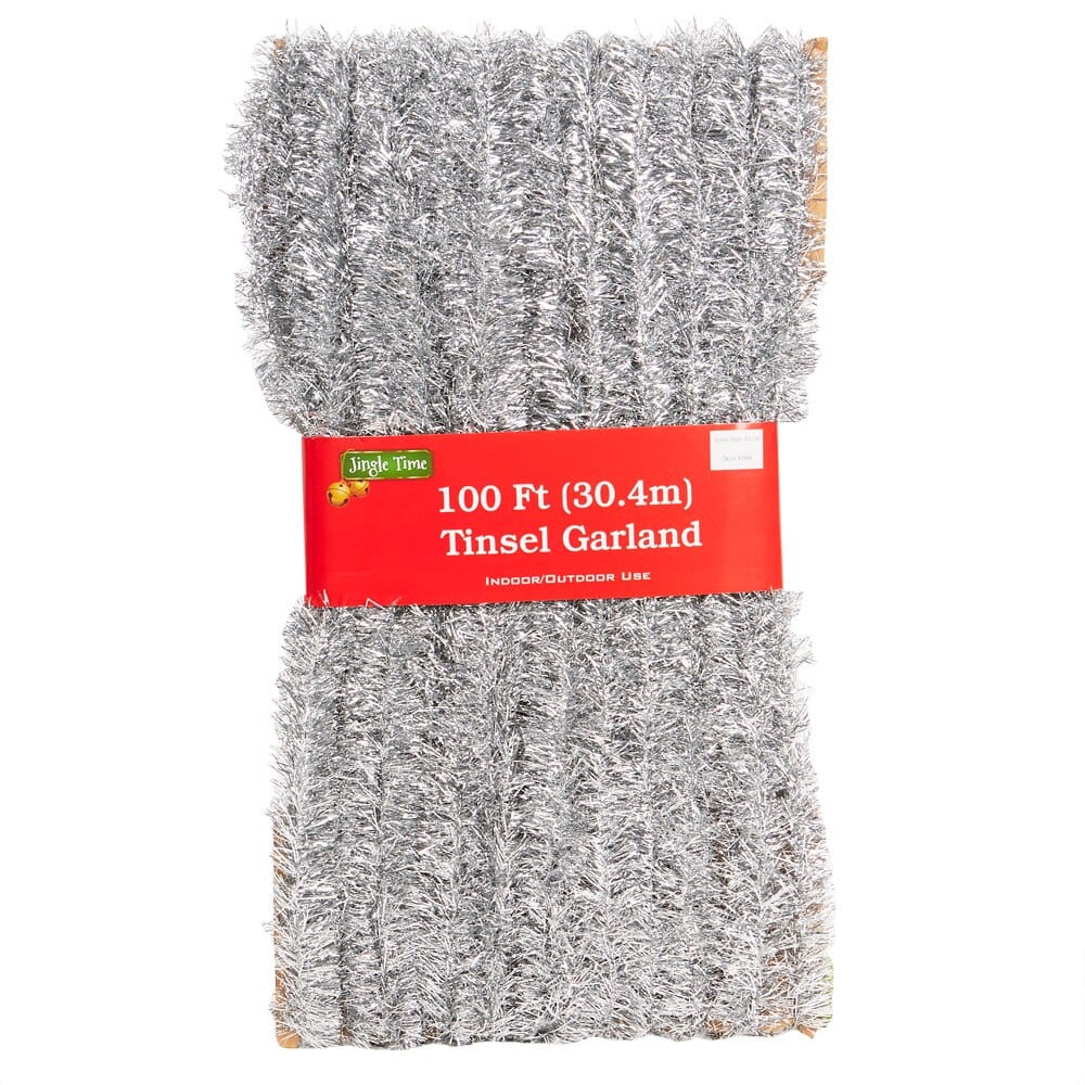Jingle Time 100' Tinsel Christmas Garland
