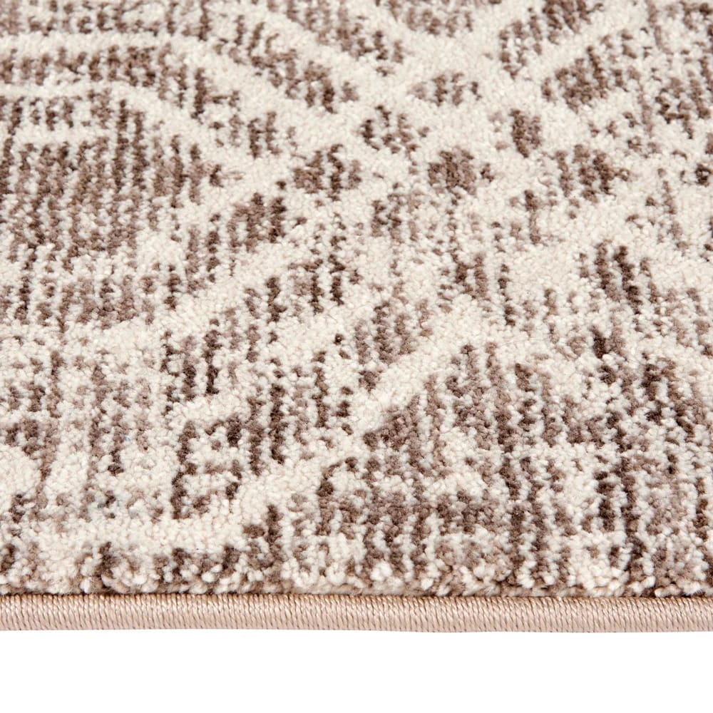 Hazel Collection 9' x 12' Crosshatch Area Rug, Gray & Ivory