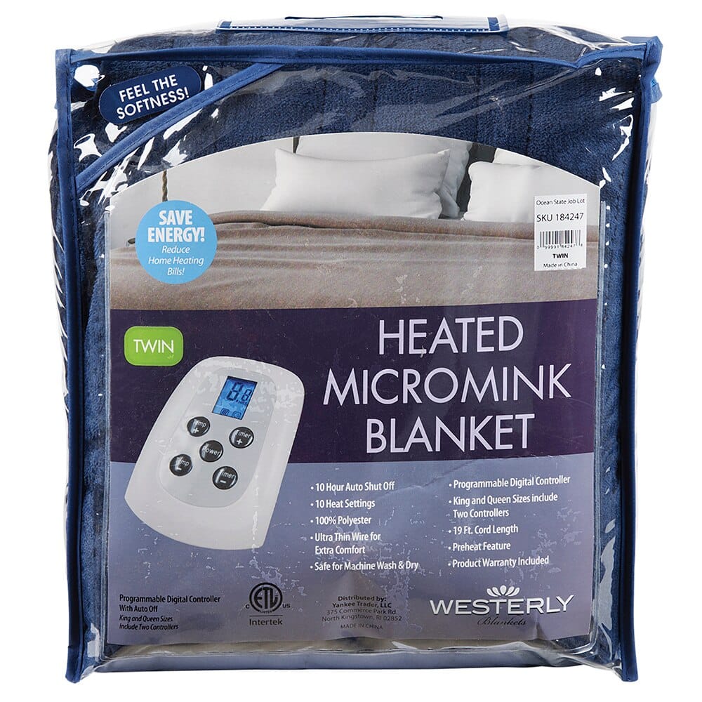 Westerly Twin Micromink Heated Blanket