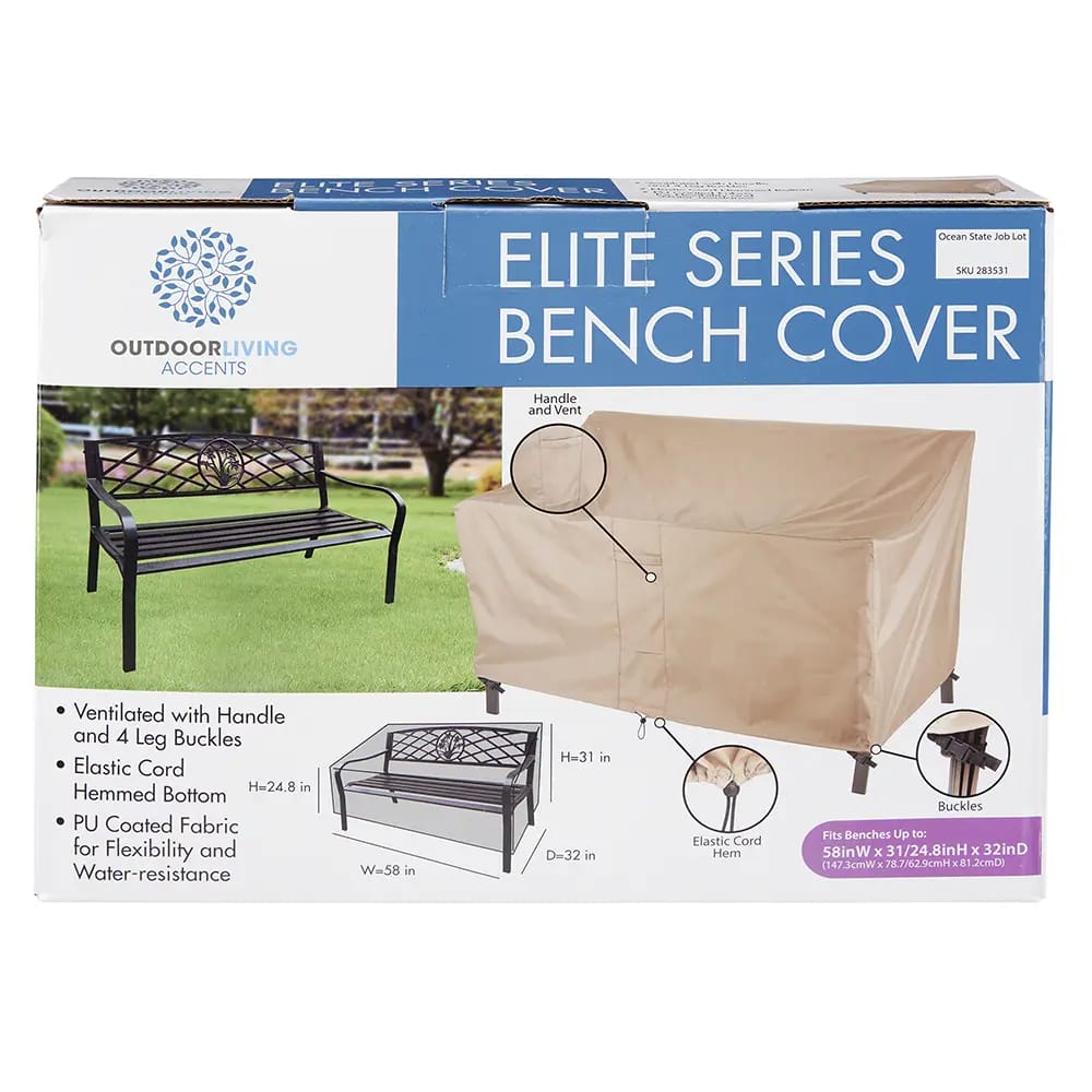 Outdoor Living Accents Elite Series Bench Cover, 58"