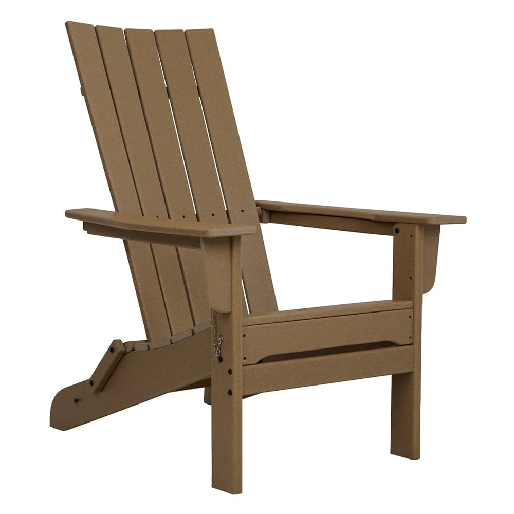 Durapatio Foldable Adirondack Chair, Mahogany