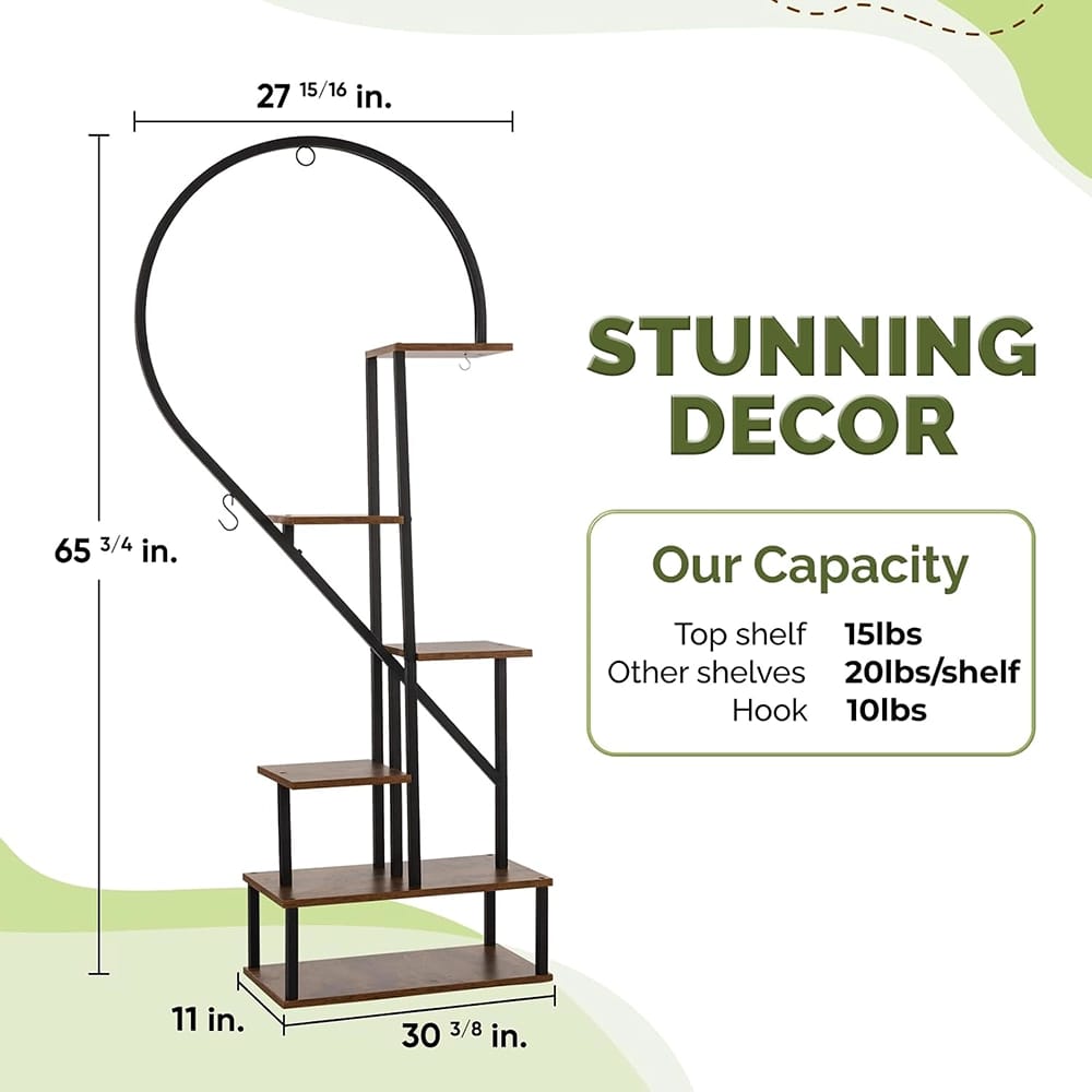 Idzo Heart Shaped Metal Plant Stand