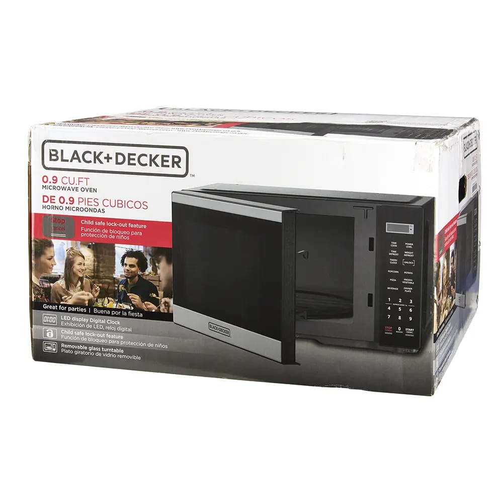 Black & Decker Stainless Steel Microwave, .9 cu.ft.