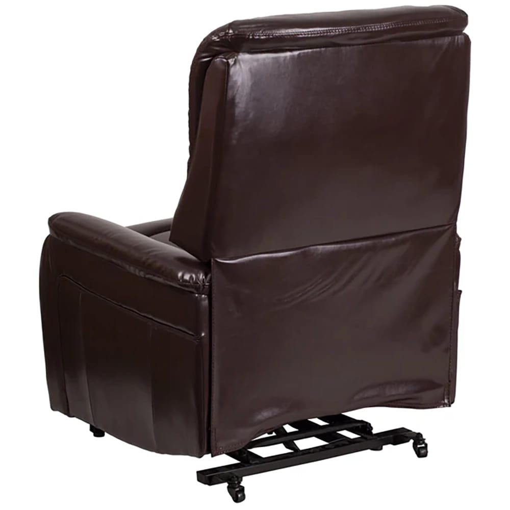Remote Powered Leather Lift Recliner, Brown