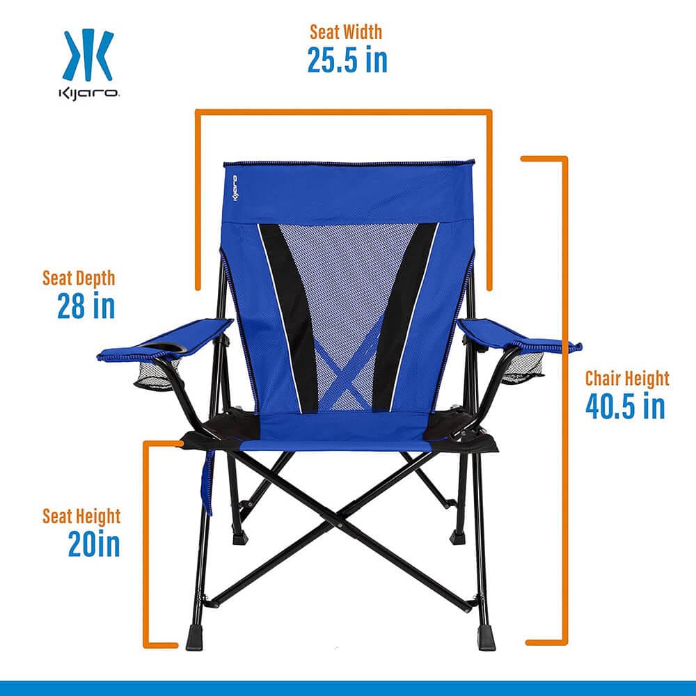 Kijaro XXL Dual Lock Portable Camping Chair, Maldives Blue