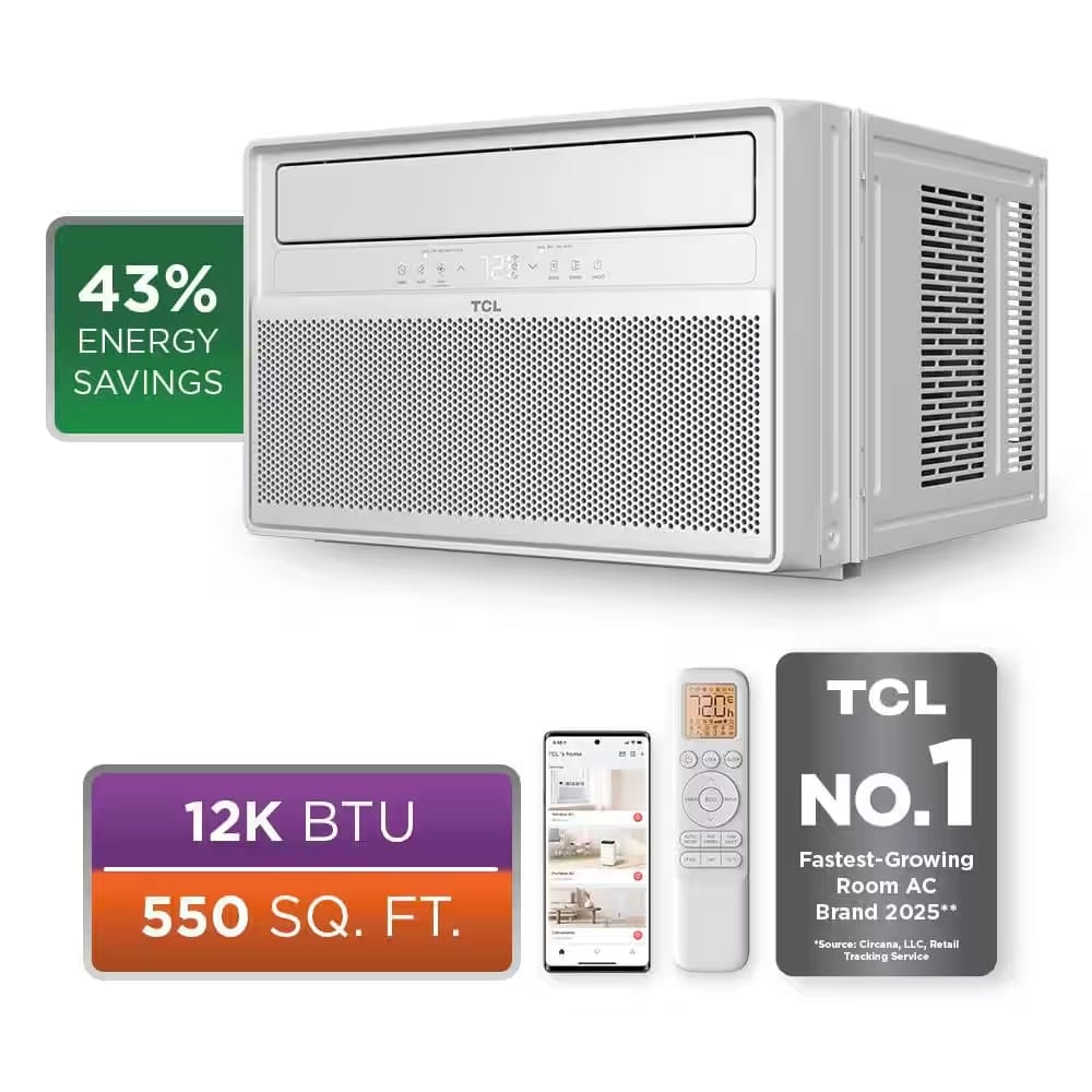 TCL 12,000 BTU Ultra-Quiet Inverter Window Air Conditioner