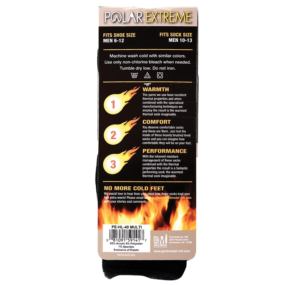 Polar Extreme XtraLite Men's Thermal Socks, 2 Pack