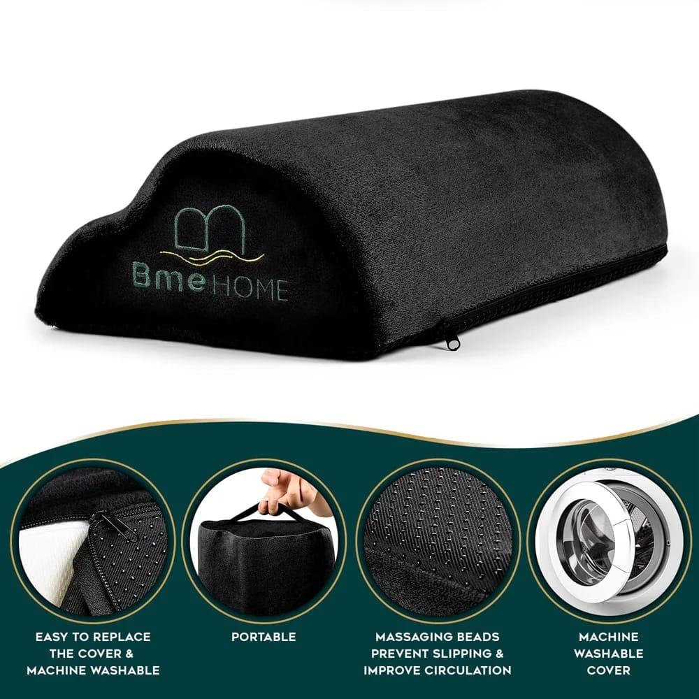 Bme Foam Under Desk Footrest, Black