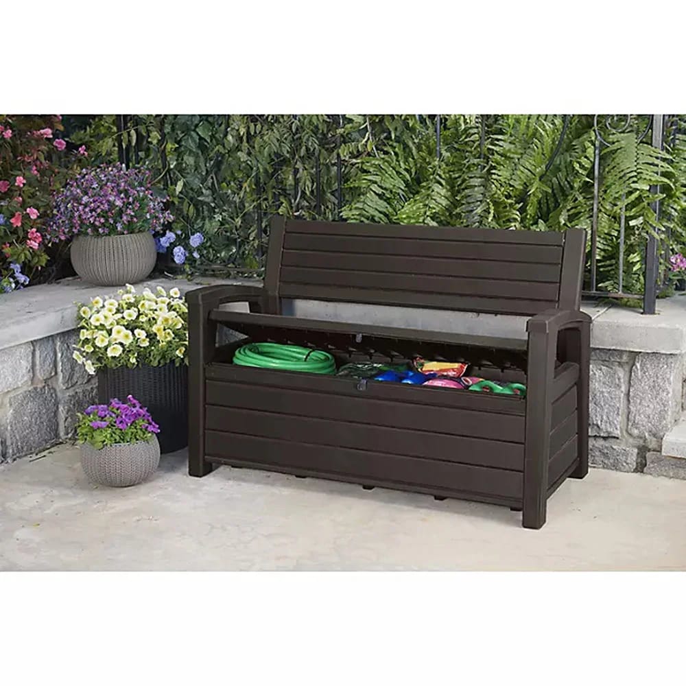 Keter Hudson Storage Bench, Brown