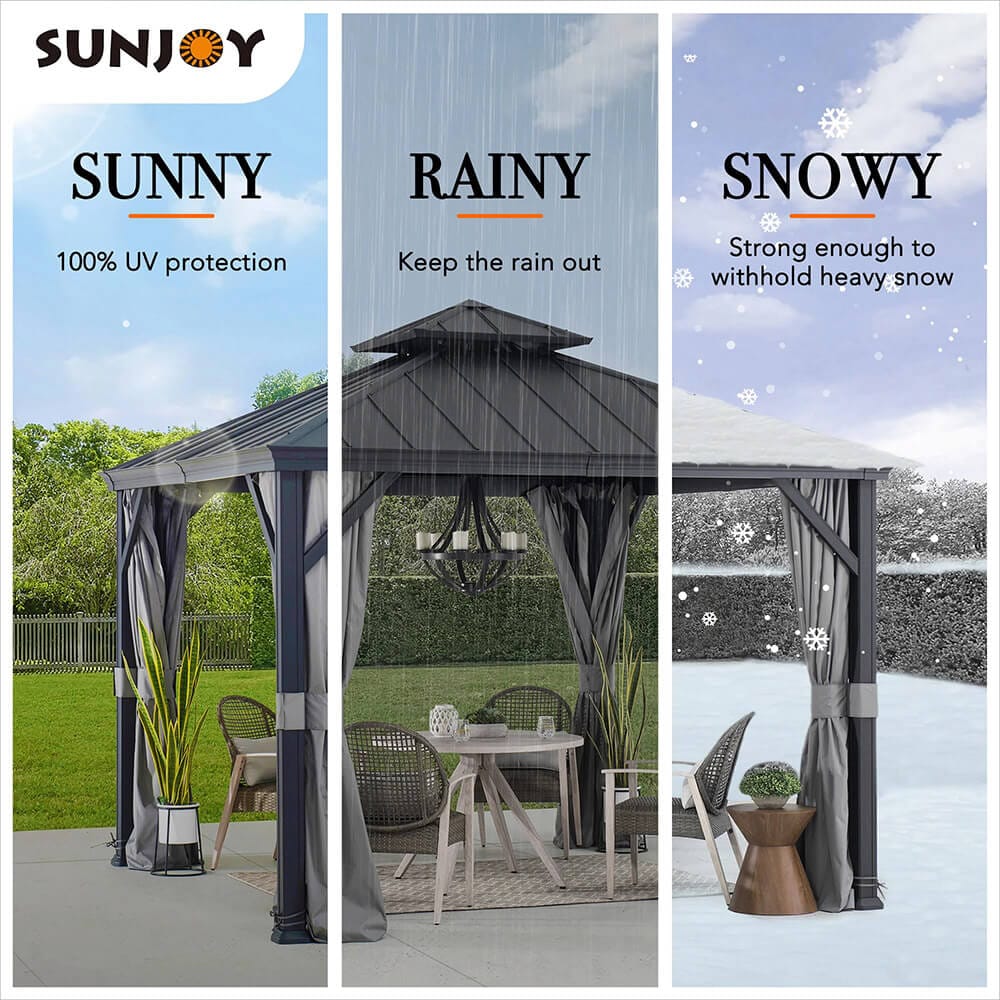 Monroe 10' x 10' Aluminum 2-Tier Hardtop Gazebo