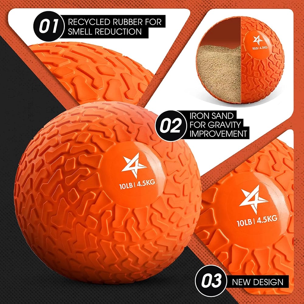 Yes4All Exercise Slam Ball, Orange, 10 lb