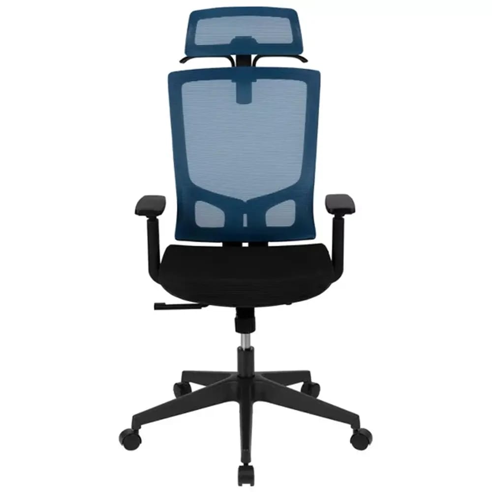 Flash Furniture Ergonomic Mesh Office Chair with Synchro-Tilt, Blue/Black