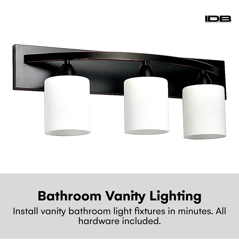 Bathroom 3-Light Fixture, Oil-Rubbed Bronze