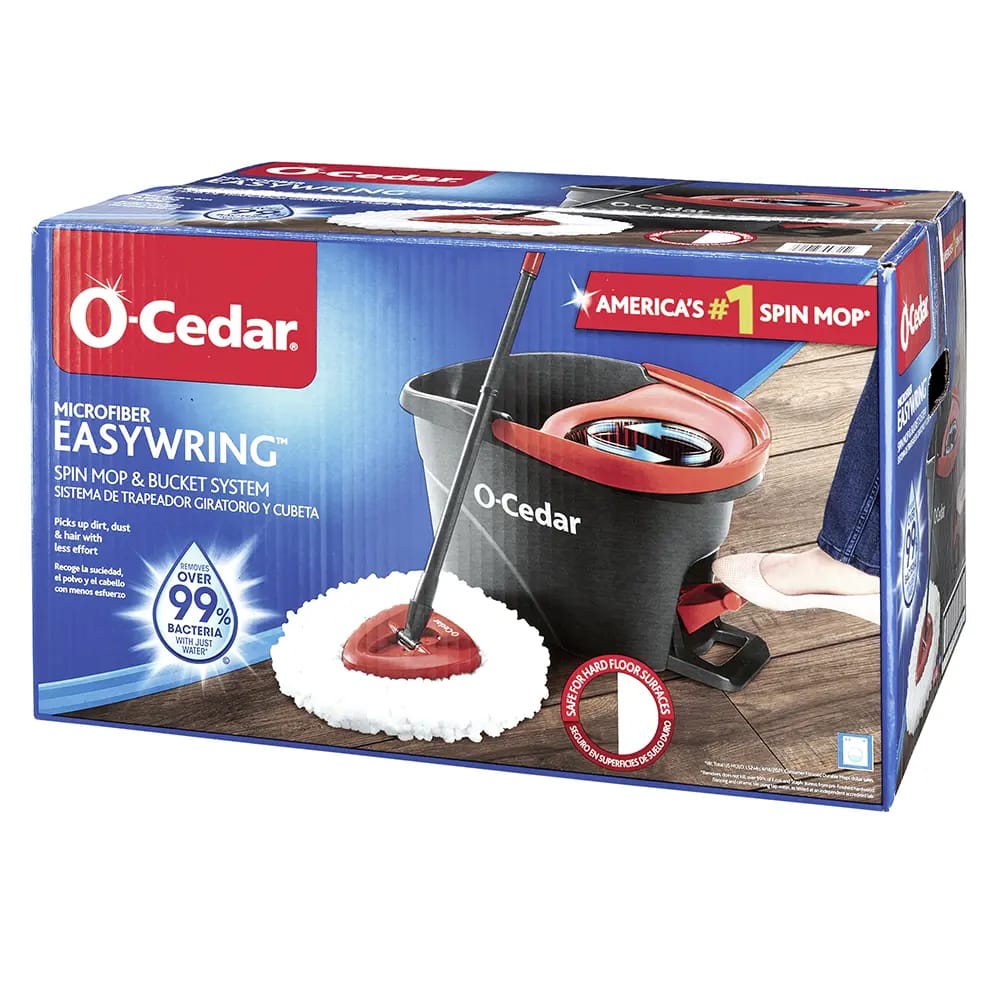 O-Cedar Microfiber Easywring Spin Mop & Bucket