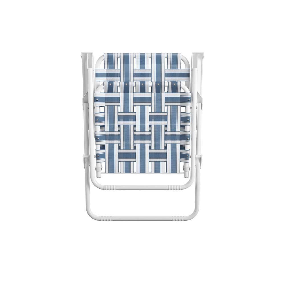 Novogratz Steel Folding Chairs, French Blue, 2 Pack