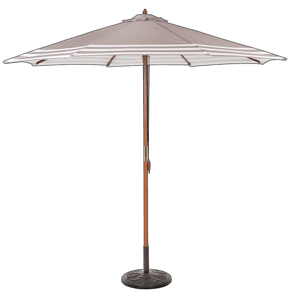 9' Bamboo Market Umbrella, Striped