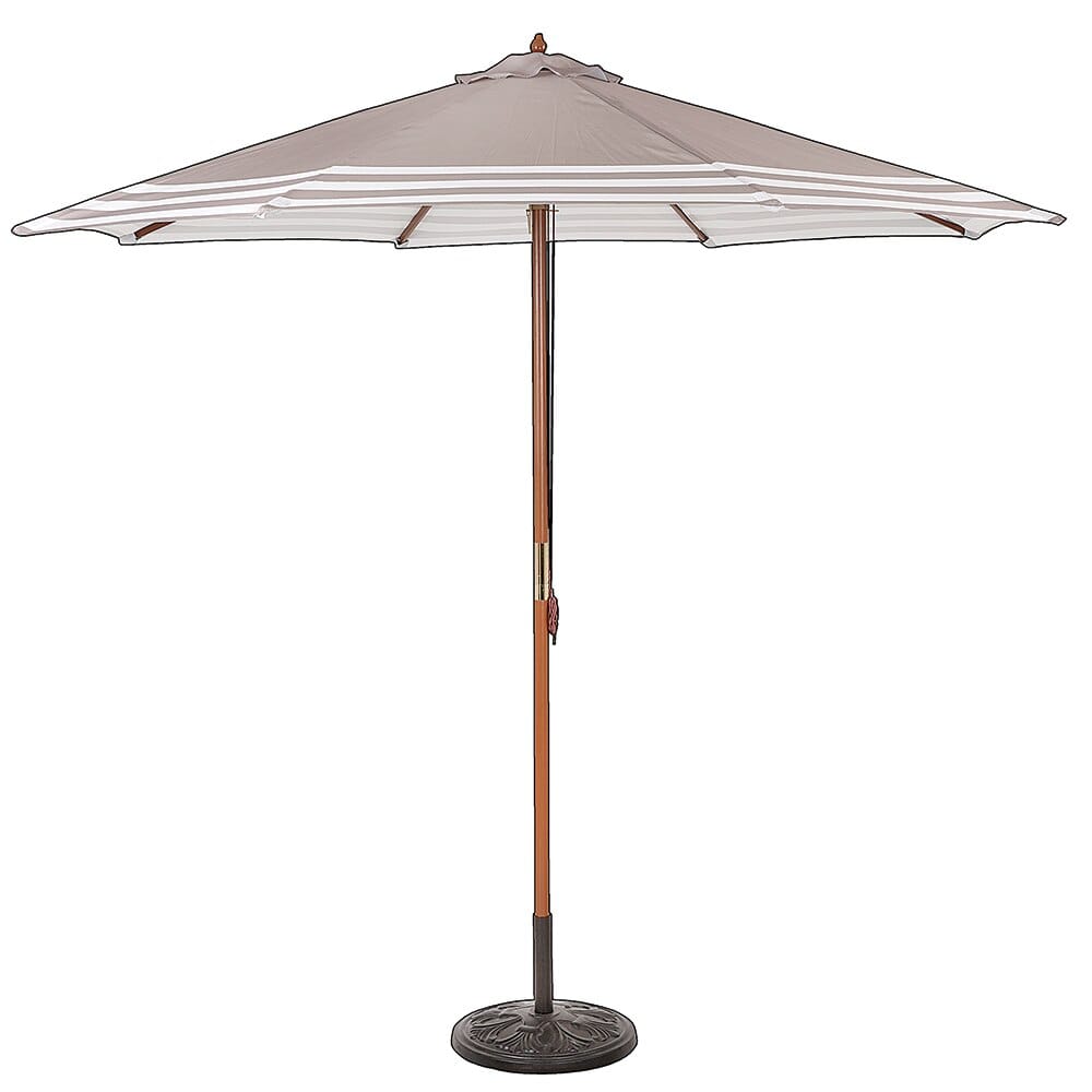 9 ft patio umbrella stand POLYWOOD 9' Tilt Market & Base in Black/Marvel Cloud designed with single wind vent Cabana 9 ft. Patio Table