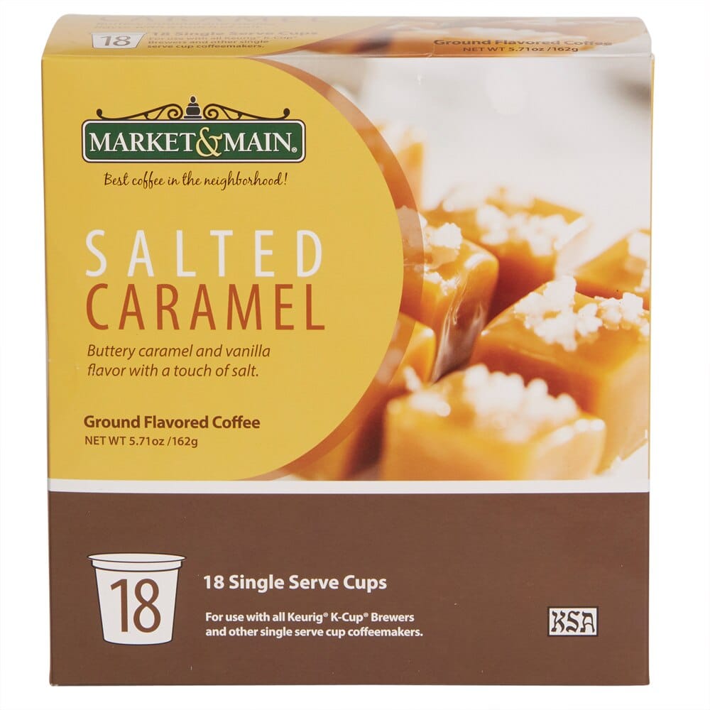 Market & Main Salted Caramel Coffee, 18 Count