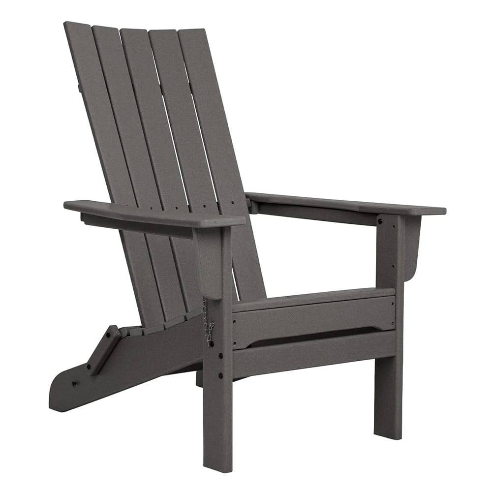 Durapatio Foldable Adirondack Chair, Gray