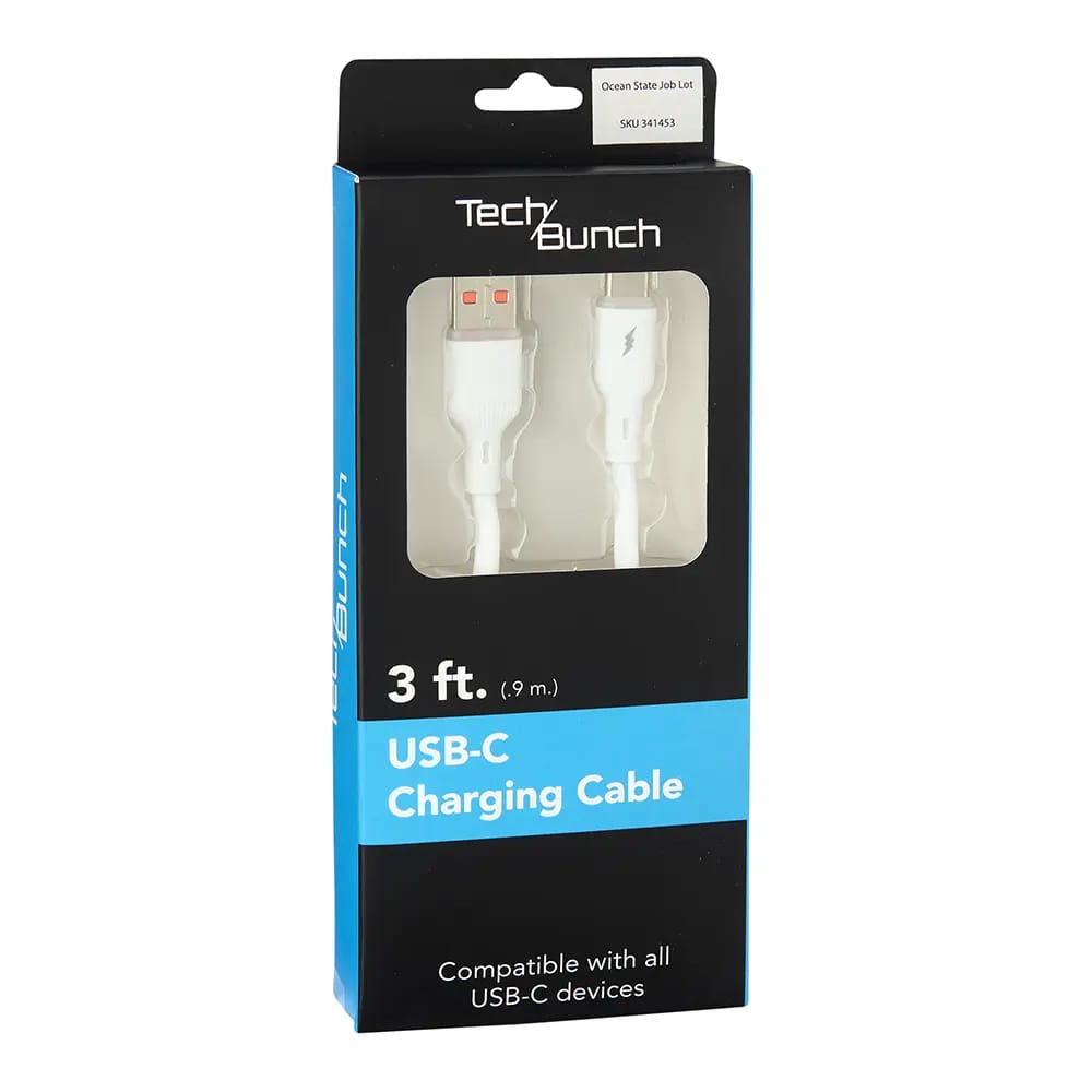 Tech Bunch USB-C Charging Cable, 3'