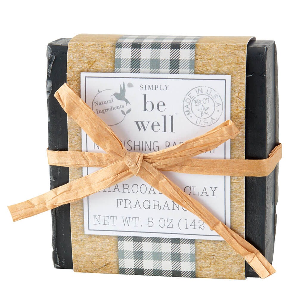 Simply Be Well Charcoal Clay Scented Bar Soap with Charcoal & Tea Tree Oil, 5 oz