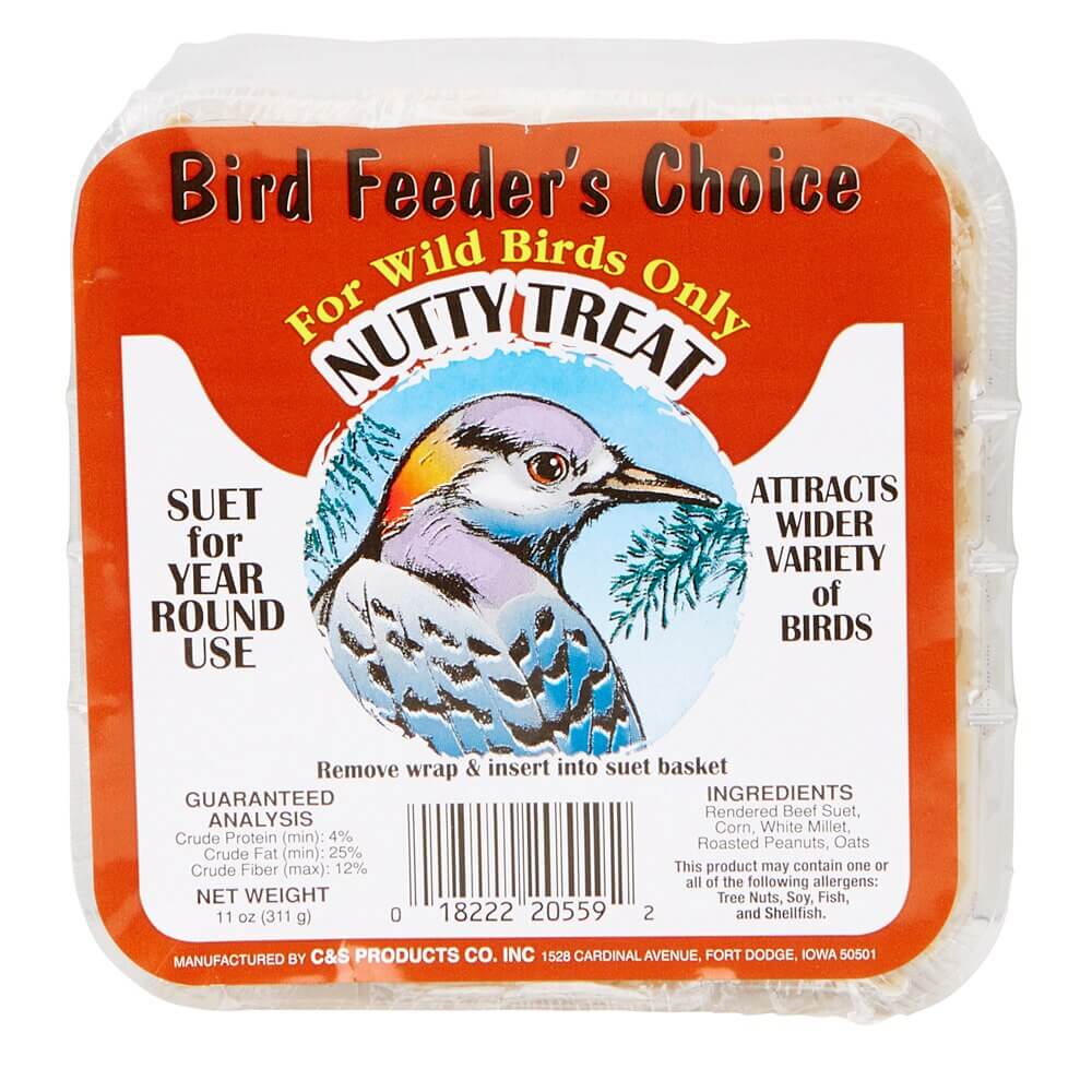 Bird Feeder's Choice Nutty Treat Suet, 11 oz
