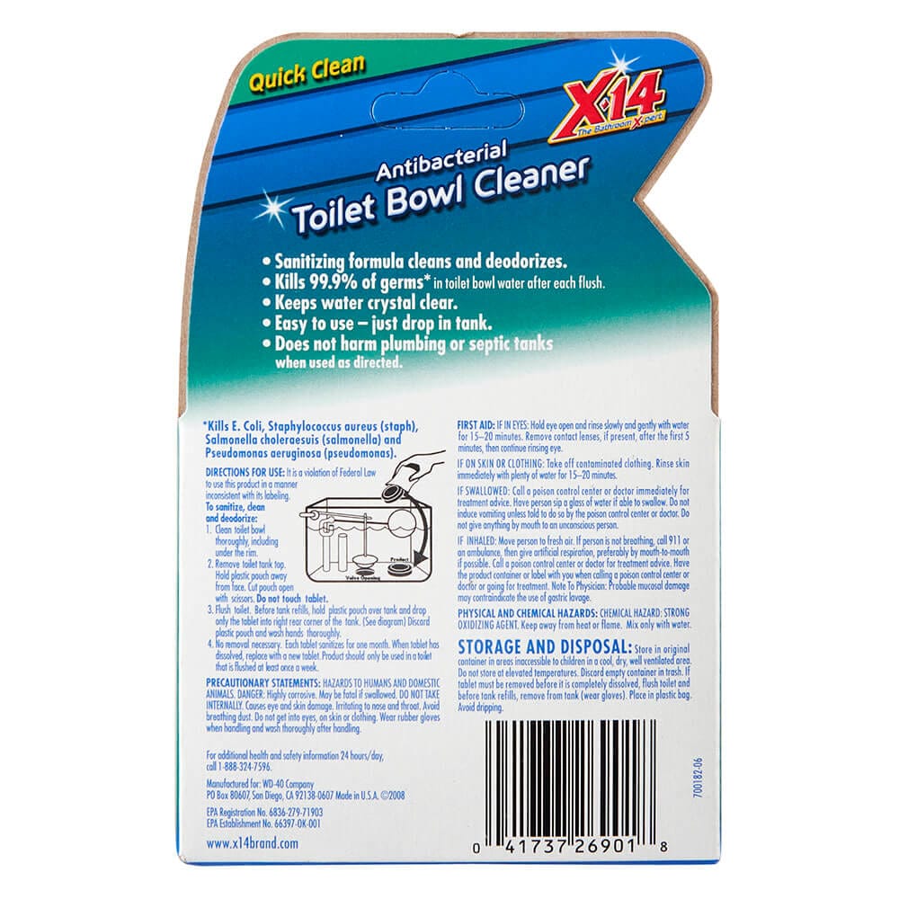 X-14 Antibacterial Drop-In Toilet Bowl Cleaner