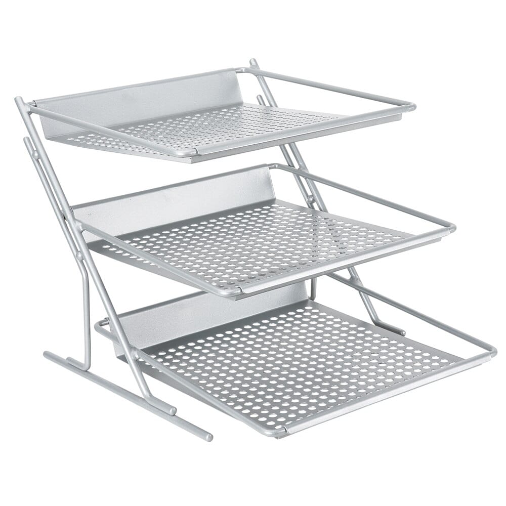 Oneida 3-Tier Display Stand with Mesh Shelves