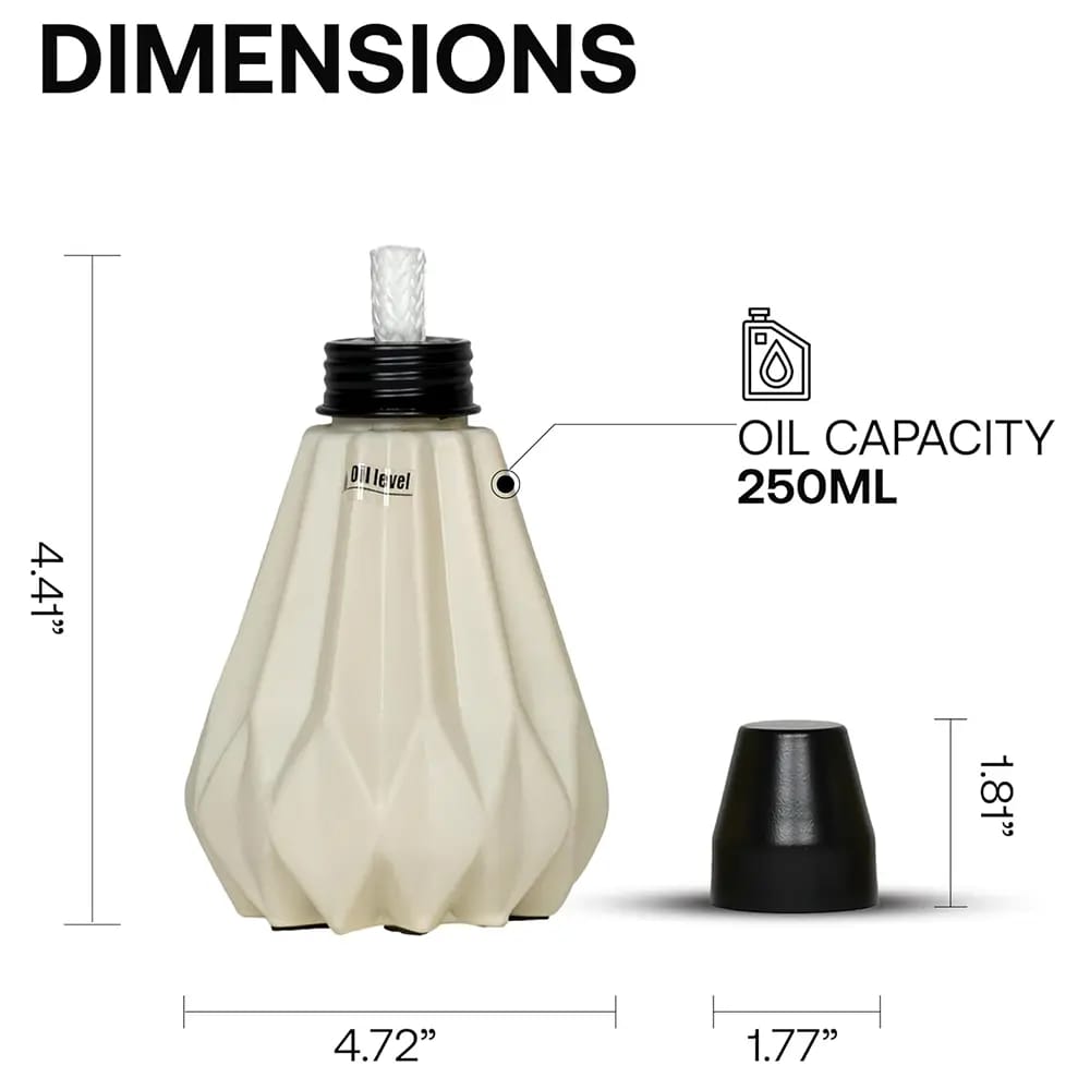 Decorative Glass Pineapple Table Torch, 3 Pack, White/Green