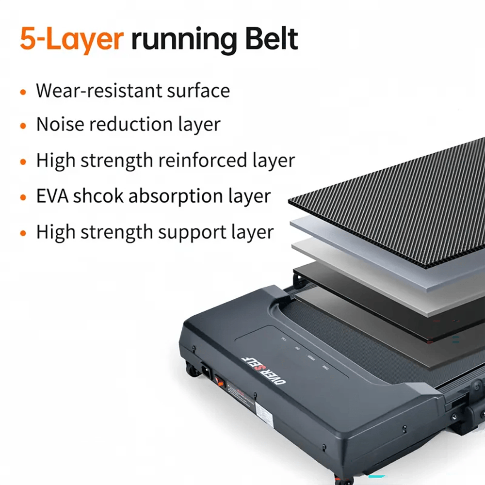 OVER SELF Folding Walking Treadmill Pad With Handle Bar