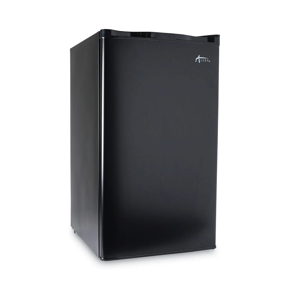 Alera Compact Refrigerator with Chiller Compartment, Black, 3.2 cu ft