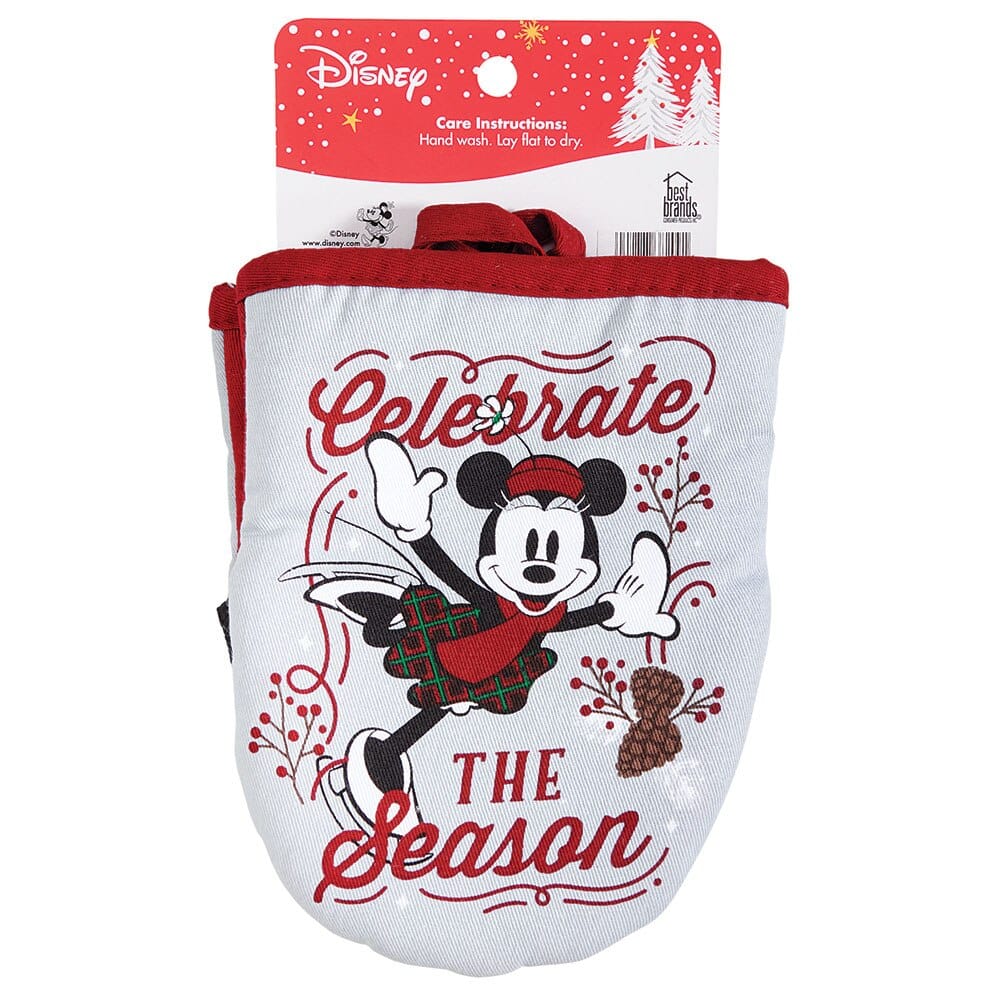 Disney Mickey Mouse and Minnie Mouse Christmas Mini Oven Mitts, 2 Count