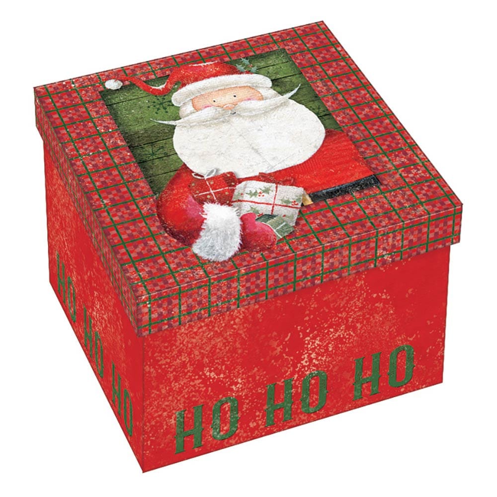 Jumbo Decorative Square Christmas Gift Box, 7" x 7"