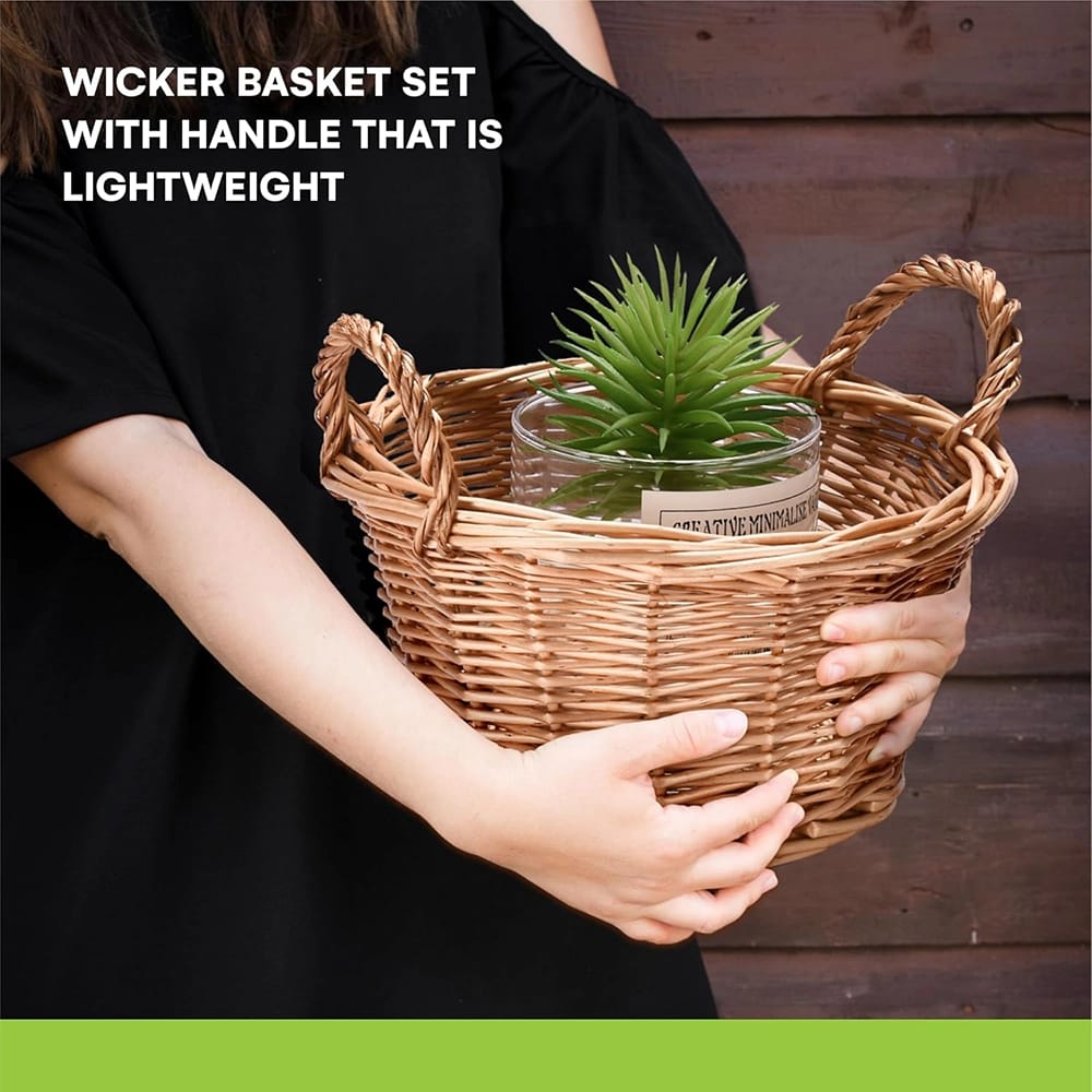 Prosumers Choice Wicker Basket, Set of 3