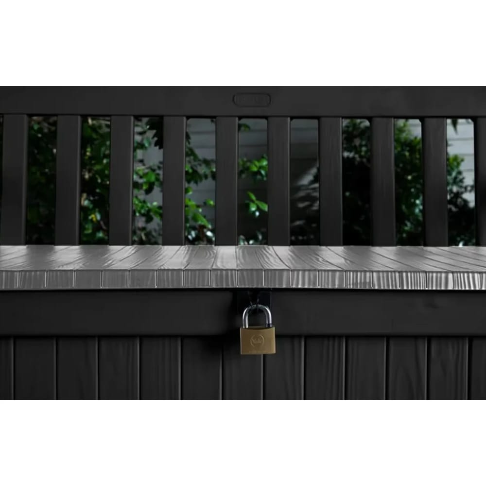 Keter Solana 70-Gallon Outdoor Storage Bench, Antrachite