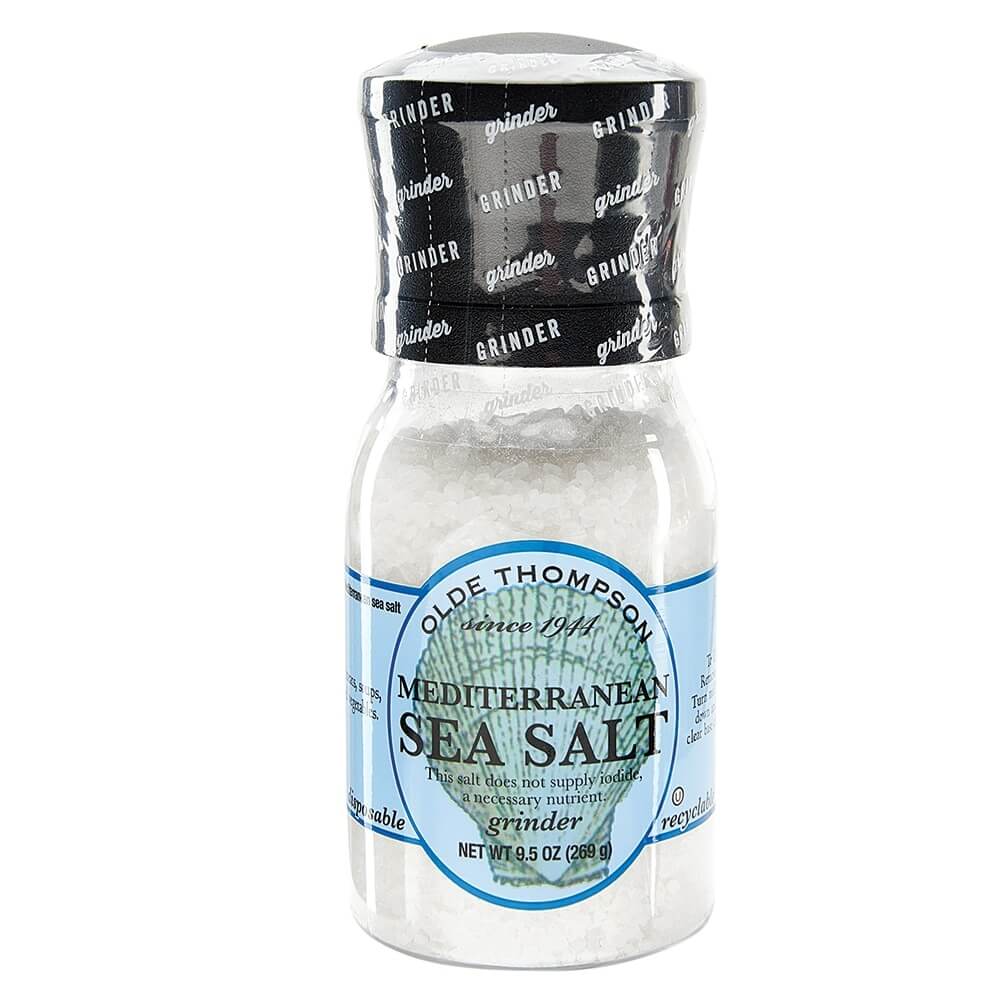 Olde Thompson Mediterranean Sea Salt with Grinder, 9.5 oz